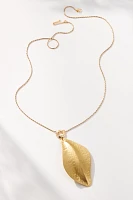 Long Leaf Pendant Necklace