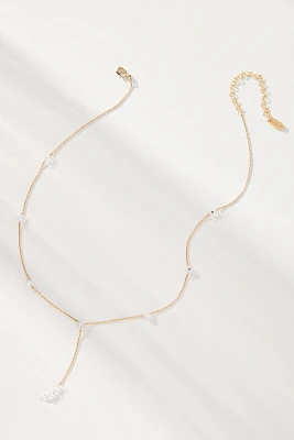 Spaced Pearl Y-Neck Necklace