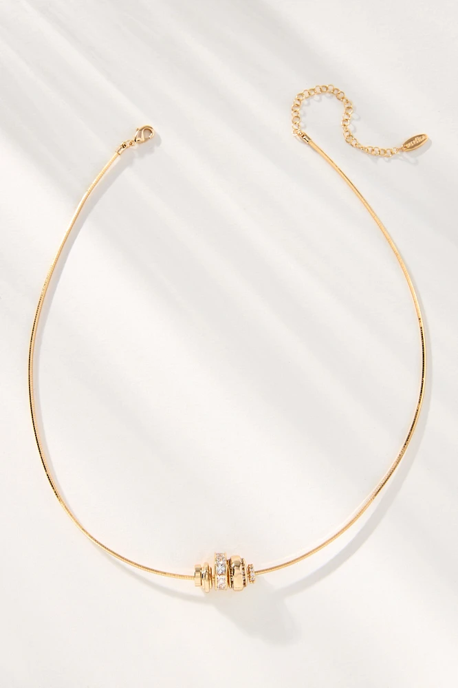 Donut Charm Thick Chain Necklace