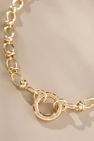 Pavé Circle Clasp Necklace
