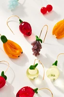 Fruit Icon Glass Drop Earrings