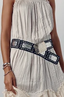 Z & L Western Square Studded Leather Belt