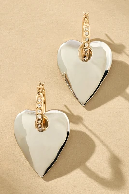 Heart Huggie Hoop Earrings