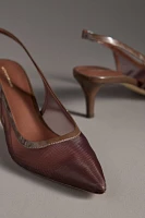 By Anthropologie Mesh Slingback Kitten Heels