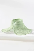 Cutwork Adjustable Straw Wide-Brim Visor
