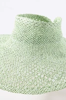 Cutwork Adjustable Straw Wide-Brim Visor