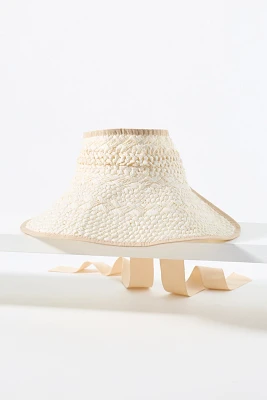 Colorblock Straw Visor