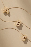 Pavé Bubble Letter Monogram Necklace