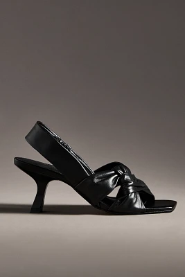 By Anthropologie Twisted Open-Toe Slingback Heels