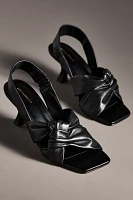 By Anthropologie Twisted Open-Toe Slingback Heels
