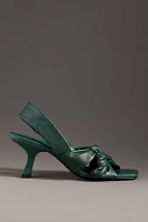 By Anthropologie Twisted Open-Toe Slingback Heels
