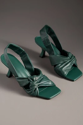 By Anthropologie Twisted Open-Toe Slingback Heels