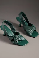 By Anthropologie Twisted Open-Toe Slingback Heels