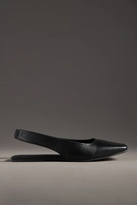 Maeve Square-Toe Slingback Flats