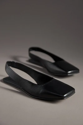 Maeve Square-Toe Slingback Flats