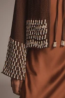 Ollari Shell-Embellished Cardigan Sweater