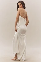BHLDN Strappy Scoop-Neck Sequin Slim Maxi Dress