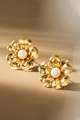The Pink Reef Georgian Pearl Stud Earrings