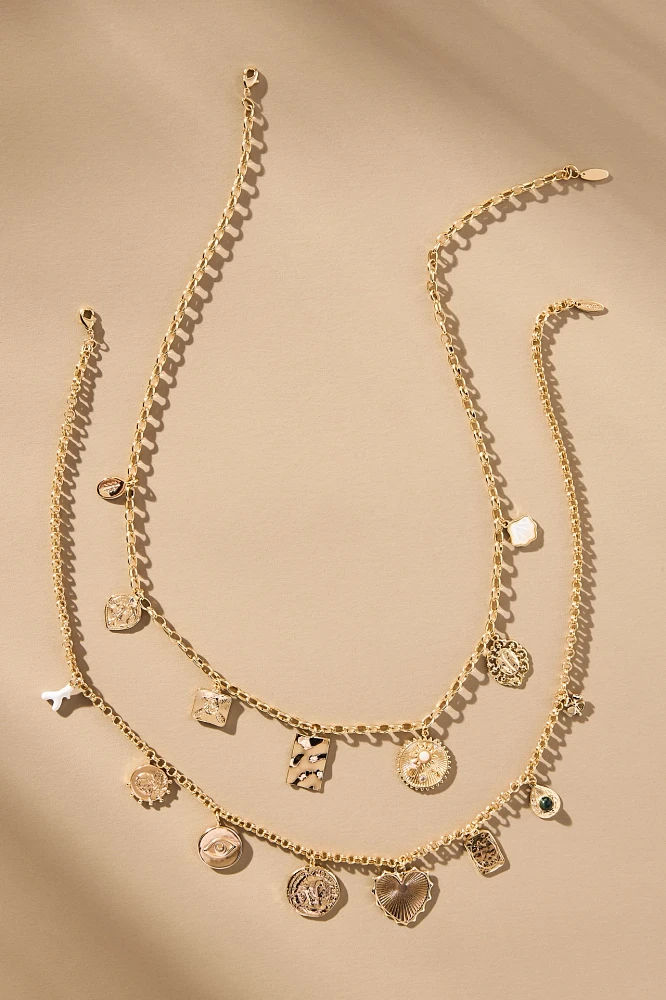 Assorted Charms Layered Necklace