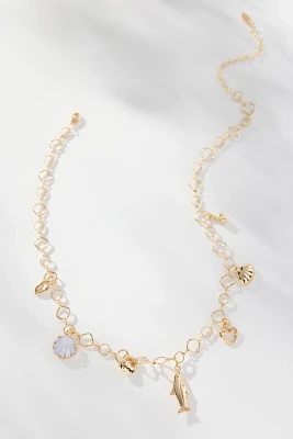 Nautical Charm Cluster Necklace