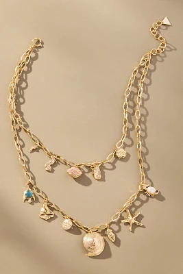 Summer Icon Layered Charm Necklace