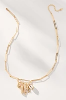 Summer Icon Bar Charm Paperclip Necklace