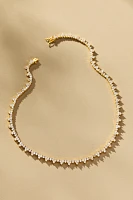 Crystal Cluster Tennis Necklace