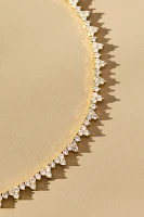 Crystal Cluster Tennis Necklace