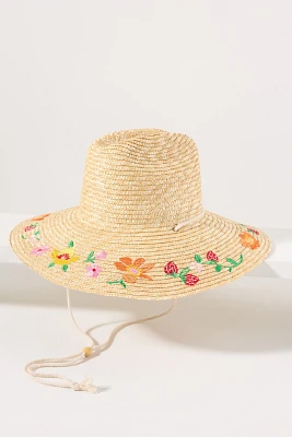 Cheveux Corp. Embroidered Straw Lifeguard Rancher