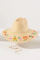 Cheveux Corp. Embroidered Straw Lifeguard Rancher