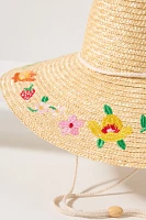 Cheveux Corp. Embroidered Straw Lifeguard Rancher