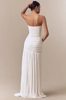 MISHA Ember Strapless Wrapped Drop-Waist Maxi Dress