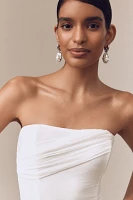 MISHA Ember Strapless Wrapped Drop-Waist Maxi Dress
