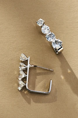 Triangle Crystal Post Earrings
