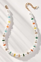 Multicolor Beaded Pearl Necklace