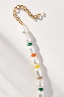 Multicolor Beaded Pearl Necklace
