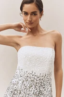 Retrofete Katalina Strapless Ombre Sequin Mini Dress