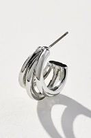Triple Huggie Hoop Earrings