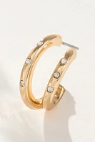 Sparkle Huggie Hoop Earrings