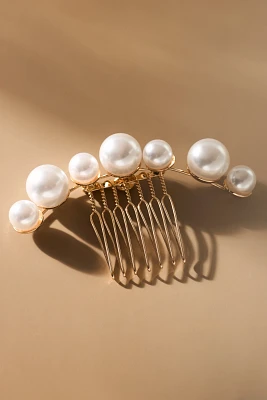 Elizabeth Bower Pearl Dublet Garland Hair Comb