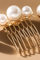 Elizabeth Bower Pearl Dublet Garland Hair Comb