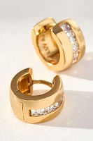 Luv Aj Pavé Stripe Monaco Huggie Hoop Earrings