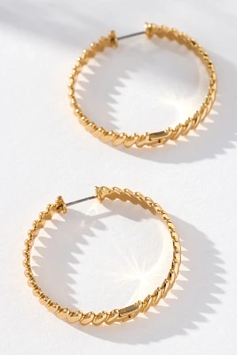 Luv Aj Snake Chain Hoop Earrings