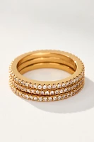 Luv Aj Classic Pavé Band Rings, Set of 3
