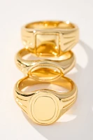 Luv Aj Signet Stacker Rings, Set of 3