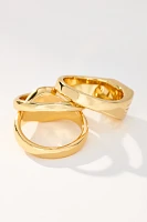 Luv Aj Signet Stacker Rings, Set of 3