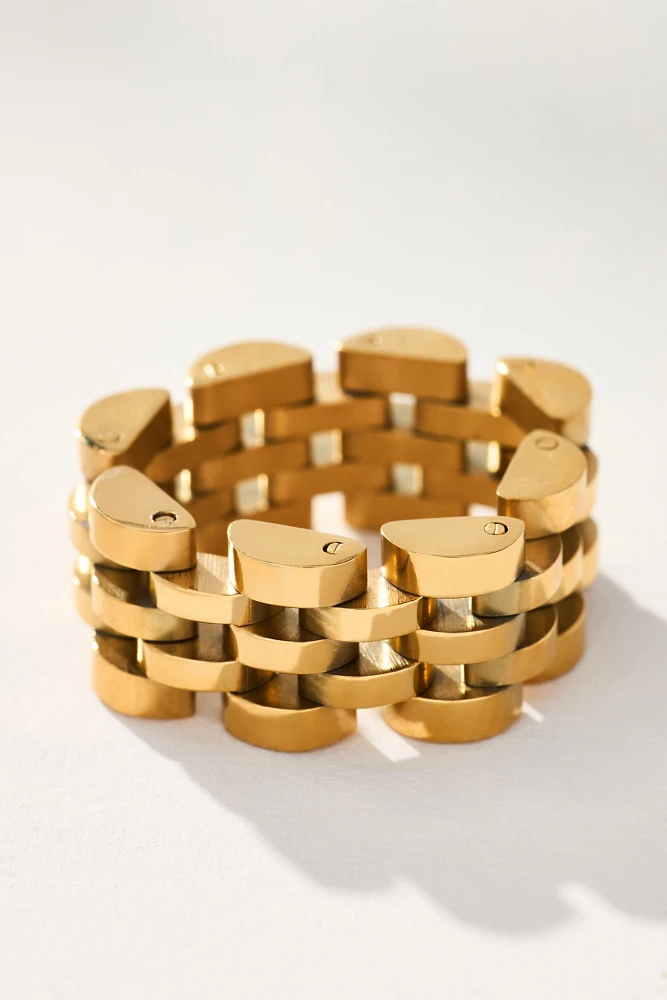Luv Aj Mixed Metal Timepiece Ring