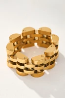 Luv Aj Mixed Metal Timepiece Ring