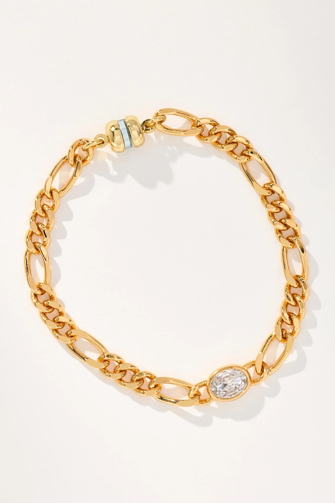 Luv Aj Oval Bezel Chain Bracelet