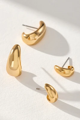 Luv Aj Hoop Earrings, Set of 2